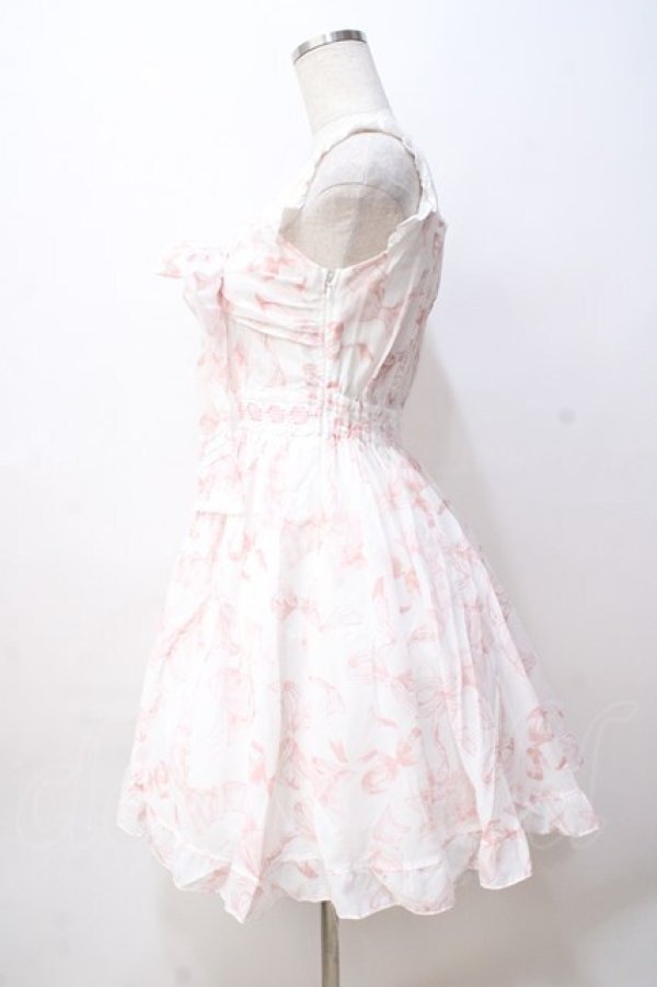 画像2: LIZ LISA / リボン柄ワンピース 0 ピンク Y-25-08-18-012-LO-OP-SZ-ZT017 (2)