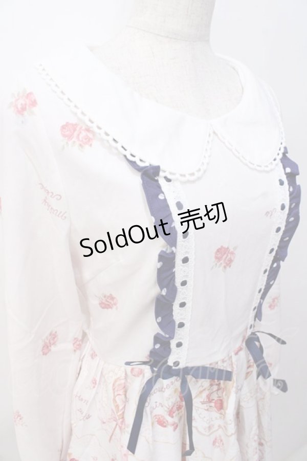 画像4: LIZ LISA / スウィートプレートAライントップス 0 オフ×紺 Y-25-08-18-015-LO-TO-SZ-ZI (4)