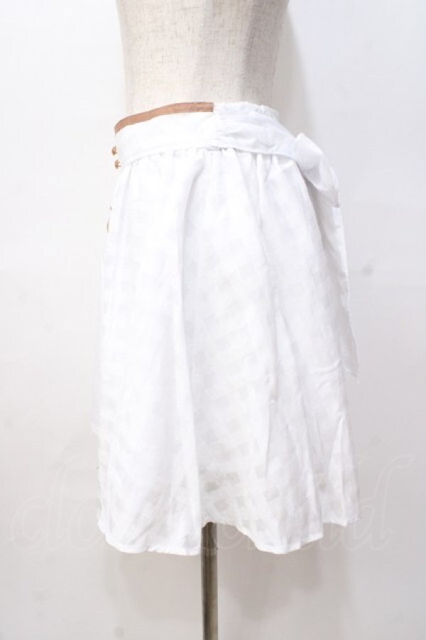 画像2: LIZ LISA / シアーチェックスカラップスカート 0 白 Y-25-08-18-018-LO-SK-SZ-ZT064 (2)