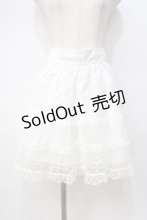 画像: LIZ LISA / シアーギンガムハートスカート 0 白 Y-25-08-18-019-LO-SK-SZ-ZI