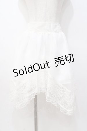 画像: LIZ LISA / レースイレヘムスカート 0 白 Y-25-08-18-021-LO-SK-SZ-ZT052