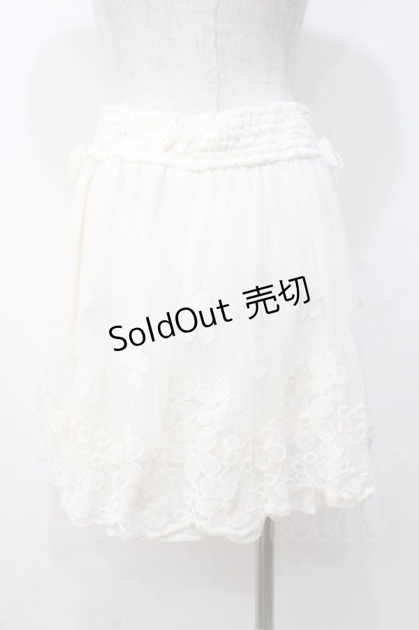 画像3: LIZ LISA / お花刺繍レースチュールスカート 0 アイボリー Y-25-08-18-022-LO-SK-SZ-ZH (3)