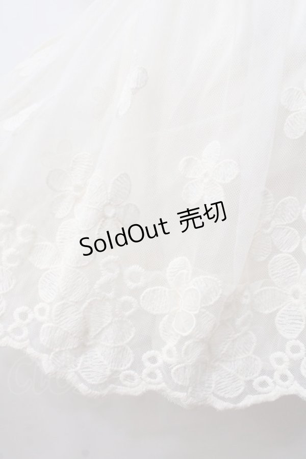 画像4: LIZ LISA / お花刺繍レースチュールスカート 0 アイボリー Y-25-08-18-022-LO-SK-SZ-ZH (4)