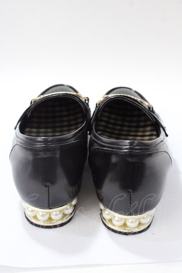 画像3: axes femme / パールヒールローファー M 黒 Y-25-08-19-040-AX-SH-SZ-ZT501 (3)