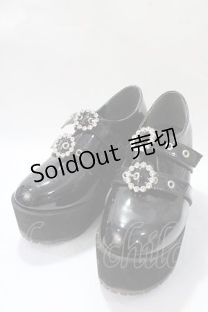画像: NOEMIE / 厚底Wリングマニッシュシューズ M ブラック Y-25-08-19-043-LO-SH-SZ-ZY