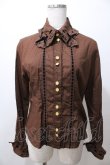 画像1: Angelic Pretty / リボン通しレトロブラウス  ブラウン Y-25-08-19-045-AP-BL-SZ-ZY (1)