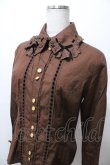 画像3: Angelic Pretty / リボン通しレトロブラウス  ブラウン Y-25-08-19-045-AP-BL-SZ-ZY (3)