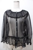 画像1: Melody BasKet / 朝霧を纏うブラウス M 黒 Y-25-08-19-049-LO-BL-SZ-ZT022 (1)