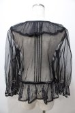 画像2: Melody BasKet / 朝霧を纏うブラウス M 黒 Y-25-08-19-049-LO-BL-SZ-ZT022 (2)