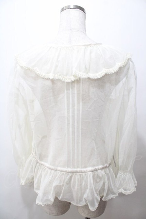 画像2: Melody BasKet / 朝霧を纏うブラウス M 生成り Y-25-08-19-050-LO-BL-SZ-ZT013 (2)