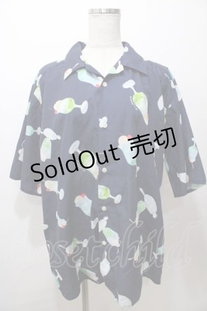 画像: AXES-X / クリームソーダPT半袖シャツ L 紺 Y-25-08-19-053-AX-BL-IG-ZY