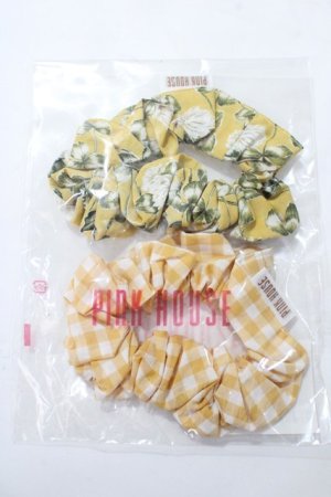 画像: PINK HOUSE / シュシュ  イエロー Y-25-08-19-010-LO-ZA-SZ-ZY