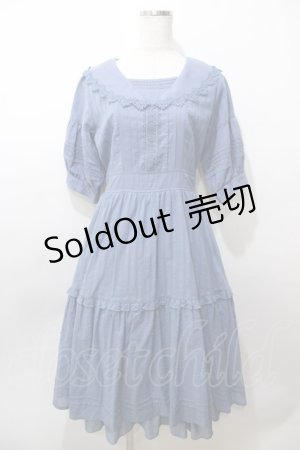 画像: axes femme POETIQUE / コットンドーリーワンピース M サックス Y-25-08-19-072-AX-OP-SZ-ZY