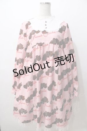 画像: Emily Temple cute / LOVE チョコワンピース  ピンク Y-25-08-19-082-ET-OP-SZ-ZY