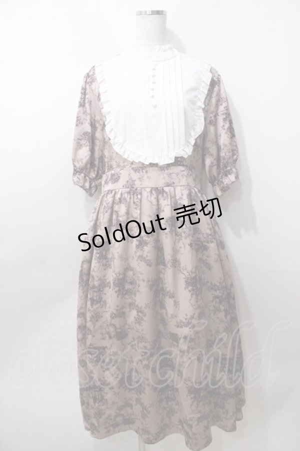 画像1: m petit by misako / AM*トワルドジュイワンピース  ピンク Y-25-08-19-083-LO-OP-SZ-ZT248 (1)