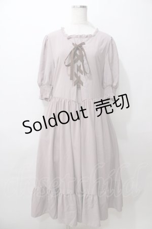 画像: m petit by misako / AMレースアップワンピース  ピンク Y-25-08-19-085-LO-OP-SZ-ZT105