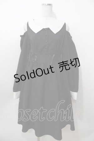 画像: MA*RS / 肩あきワンピース  黒 Y-25-08-19-089-EL-OP-SZ-ZT064