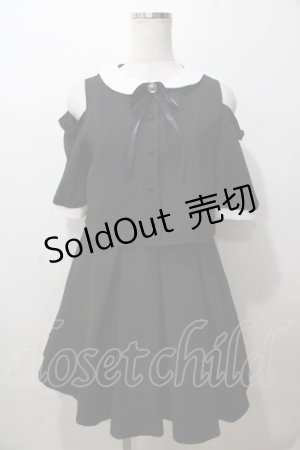 画像: MA*RS / 肩あきワンピース  黒 Y-25-08-19-090-EL-OP-SZ-ZY
