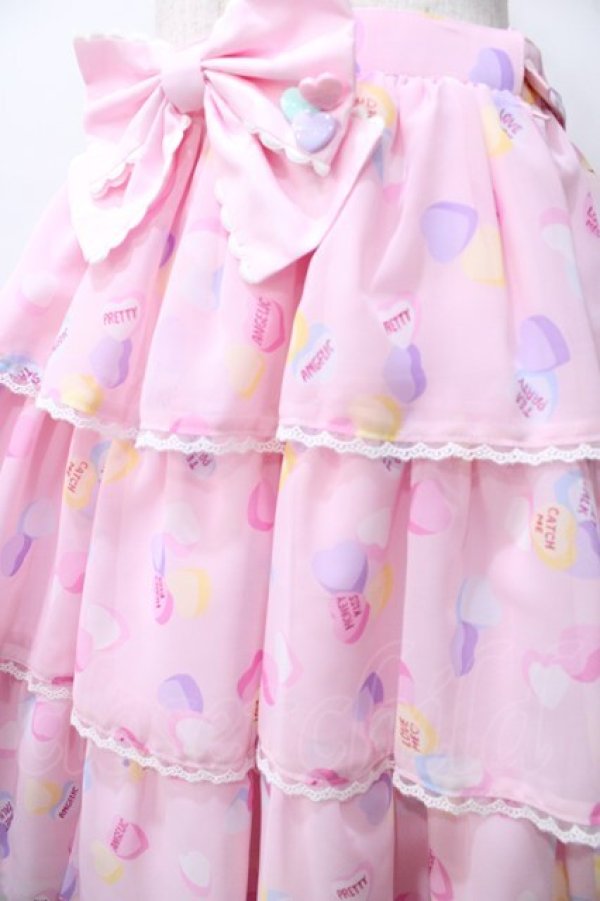 画像3: Angelic Pretty / Sugar Heartsティアードスカート  ピンク Y-25-08-19-093-AP-SK-SZ-ZY (3)