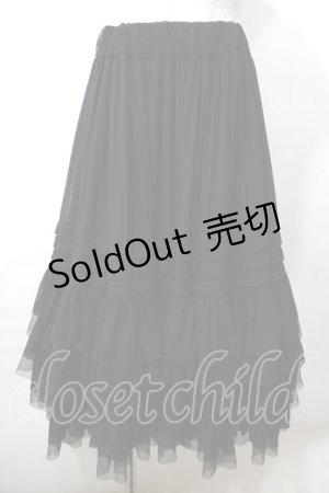 画像: Juliette et Justine / Petale de rose Skirt  ブラック Y-25-08-19-099-CL-SK-SZ-ZY