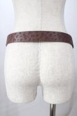 画像2: axes femme / カメオ風バックルギボシベルト  茶 Y-25-08-19-015-AX-ZA-SZ-ZY (2)