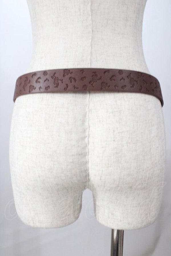 画像2: axes femme / カメオ風バックルギボシベルト  茶 Y-25-08-19-015-AX-ZA-SZ-ZY (2)