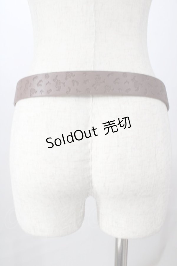 画像2: axes femme / カメオ風バックルギボシベルト 茶 Y-25-08-19-015-AX-ZA-SZ-ZT433 (2)