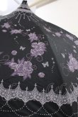 画像3: axes femme / 蝶×バラ柄晴雨兼用折傘  黒 Y-25-08-19-017-AX-ZA-SZ-ZY (3)