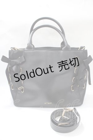 画像: m petit by misako / AMレースアップ2WAY  黒 Y-25-08-19-021-LO-BG-SZ-ZY
