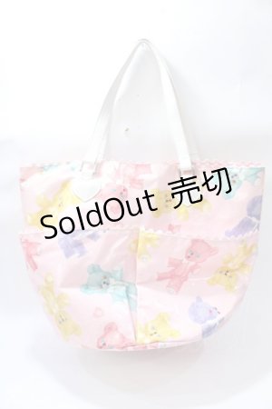 画像: BABY,THE STARS SHINE BRIGHT / Dancing BABY Bear柄トートBAG  ピンク Y-25-08-19-024-BA-BG-SZ-ZY