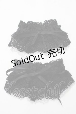 画像: BABY,THE STARS SHINE BRIGHT / リボン通しレースお袖とめ  黒 Y-25-08-19-004-BA-ZA-SZ-ZY