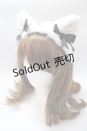 画像: Angelic Pretty / Milk Catヘッドドレス  黒 Y-25-08-19-034-AP-AC-SZ-ZY