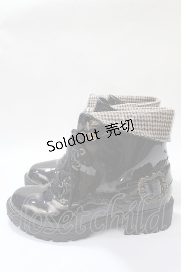 画像2: axes femme / バックル使いレインブーツ M 黒 Y-25-08-19-038-AX-SH-SZ-ZY (2)