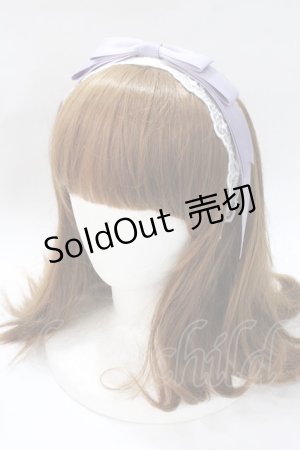 画像: axes femme kawaii / レースリボンカチューシャ  ラベンダー Y-25-08-23-045-AX-AC-SZ-ZY