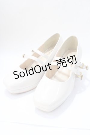 画像: axes femme / ダブルストラップパンプス M 生成り Y-25-08-23-048-AX-SH-SZ-ZY