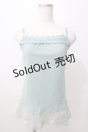 画像: axes femme / フラワーレースキャミ  ミント Y-25-08-23-050-AX-TO-SZ-ZI