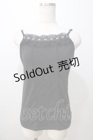 画像: axes femme / バラレースキャミ  黒 Y-25-08-23-052-AX-TO-SZ-ZY