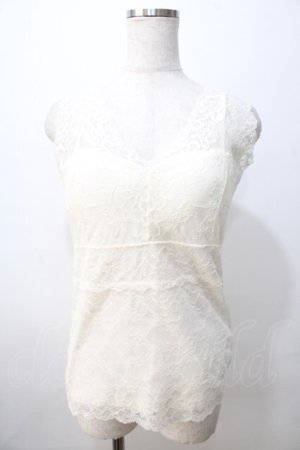 画像: axes femme / カップ付き総レースタンク  生成り Y-25-08-23-053-AX-TO-SZ-ZY