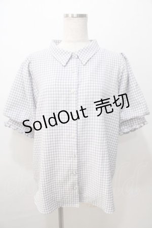 画像: axes femme / パフスリーブブラウス F グレー Y-25-08-23-065-AX-BL-SZ-ZI