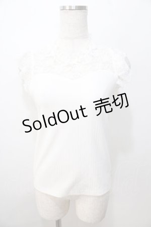 画像: axes femme POETIQUE / レースビスチェ切替タンク M 白 Y-25-08-23-069-AX-TO-SZ-ZY