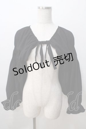 画像: axes femme POETIQUE / シャーリングデザインボレロ M 黒 Y-25-08-23-074-AX-TO-SZ-ZI