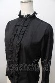 画像3: metamorphose / 飾り襟付七分袖ブラウス  黒 Y-25-08-23-076-ME-BL-SZ-ZY (3)