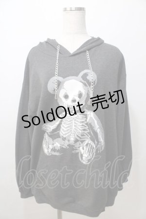 画像: Drug Honey / スケルトンテディパーカー  グレー Y-25-08-23-080-PU-TO-SZ-ZY