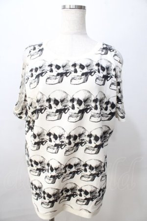 画像: GLAD NEWS / /スタッズドクロプリントTシャツ  白 Y-25-08-23-094-GL-TO-SZ-ZY