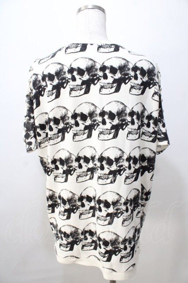 画像2: GLAD NEWS / /スタッズドクロプリントTシャツ  白 Y-25-08-23-094-GL-TO-SZ-ZT233 (2)