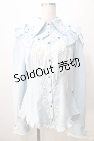 画像: Ozz oneste / Sweet Rose ブラウス  サックス Y-25-08-23-100-OO-BL-SZ-ZY