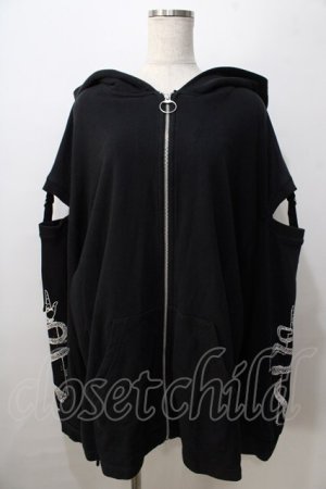 画像: REFLEM / カッティングショルダーパーカー  黒 Y-25-08-23-104-PU-TO-SZ-ZY