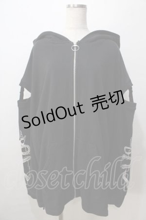 画像: REFLEM / カッティングショルダーパーカー  黒 Y-25-08-23-104-PU-TO-SZ-ZY