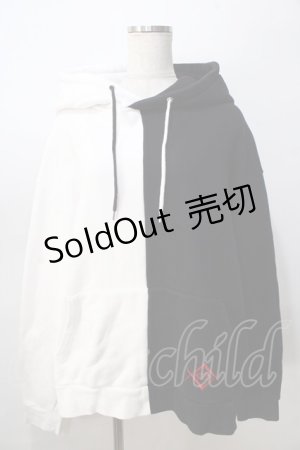 画像: REFLEM / バイカラーパーカー  黒×白 Y-25-08-23-105-PU-TO-SZ-ZY