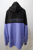 画像2: LISTEN FLAVOR / ヘヴンリージャージパーカー  黒×ブルー Y-25-08-23-107-PU-TO-SZ-ZY (2)